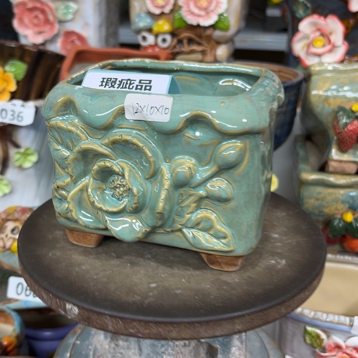 紫砂花盆粗陶材质多肉花盆