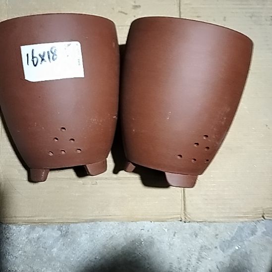 紫砂红泥三角两个