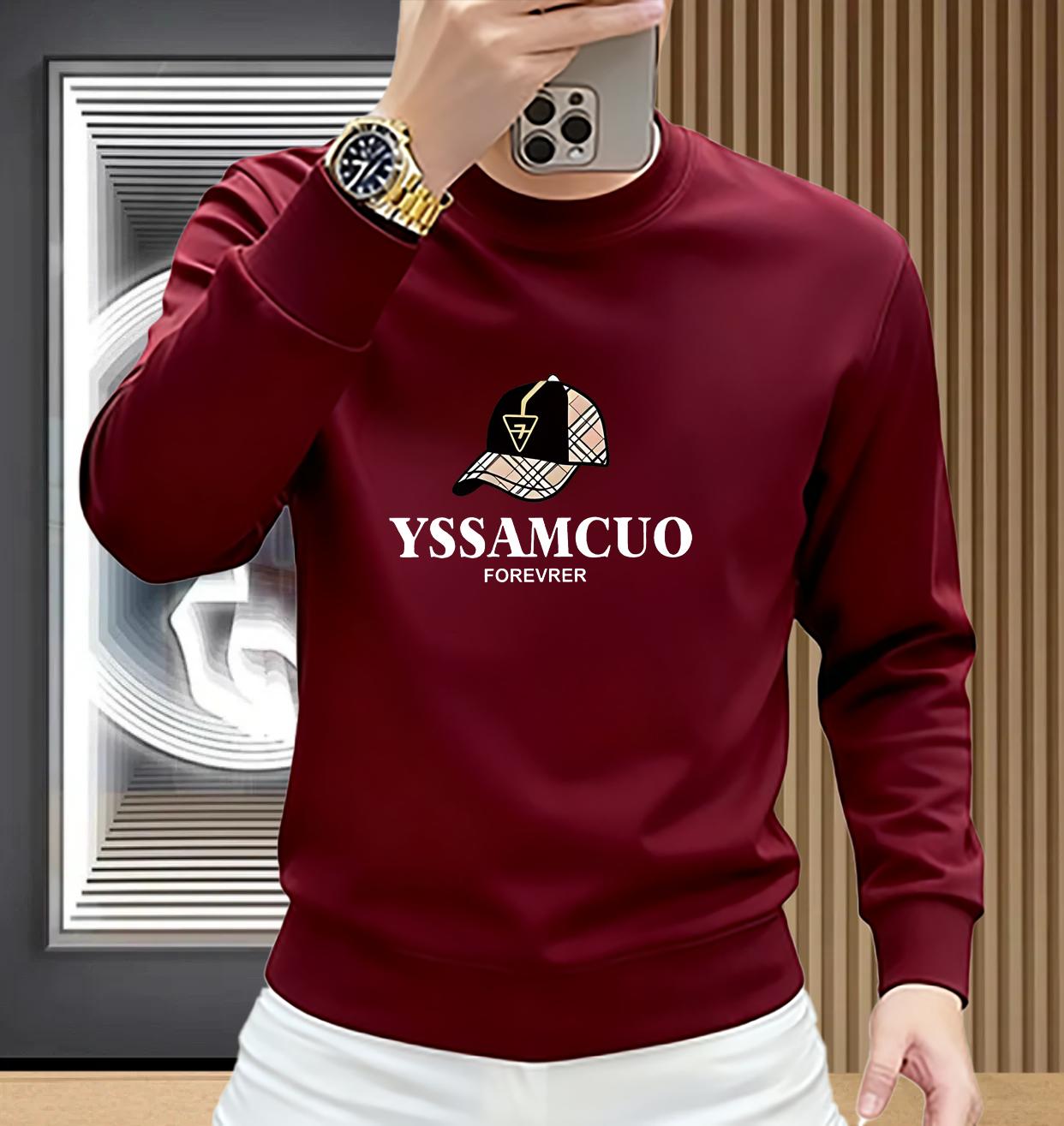 新款爆款男式加绒加厚秋冬季潮牌长袖男士卫衣圆领时尚百搭男上衣