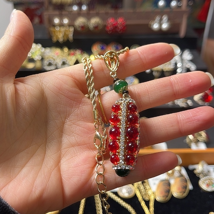 琉璃纯铜合金项链