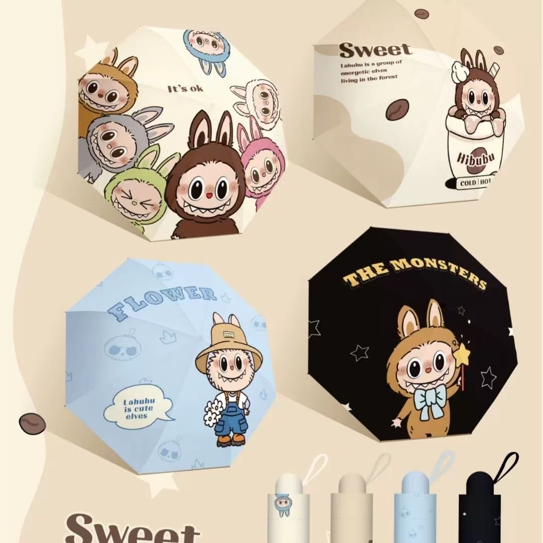 拉拉家可爱卡通黑胶雨伞