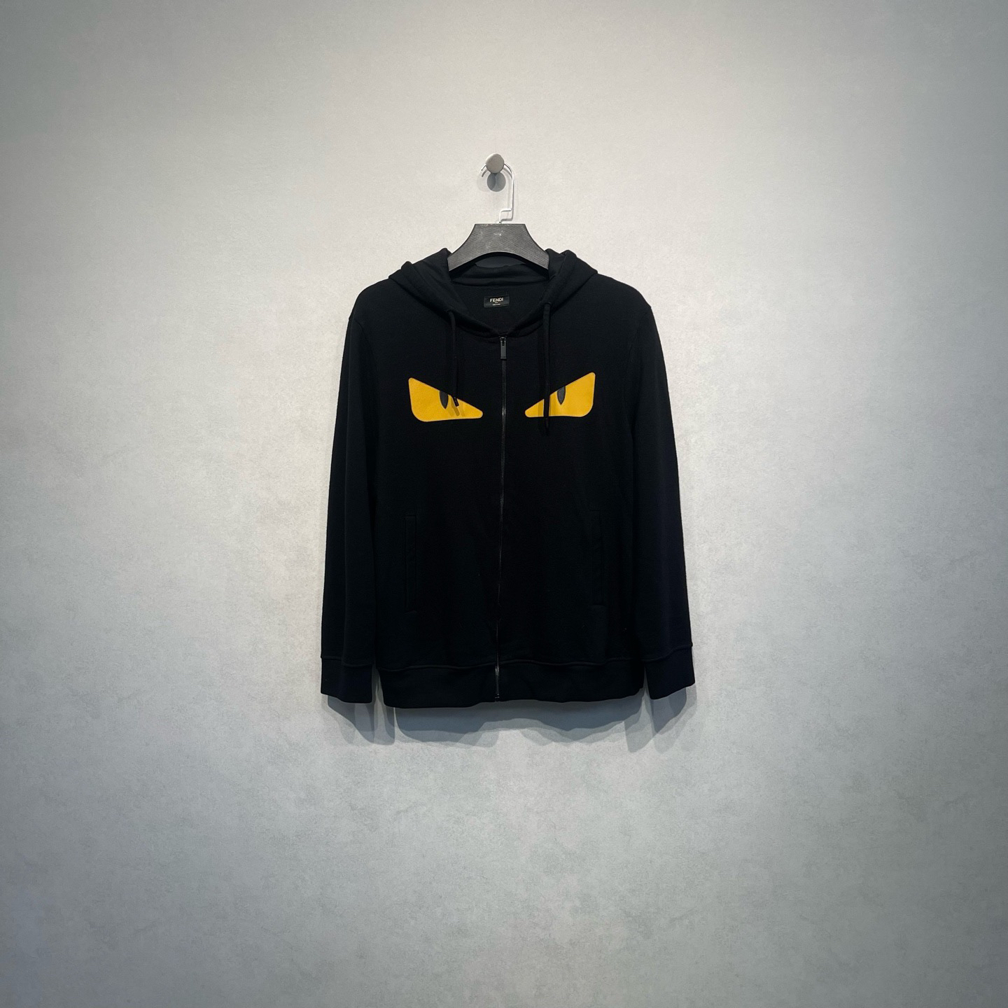 99新 FENDI/芬迪 小怪兽眼睛印花连帽外套/54码/DY216703