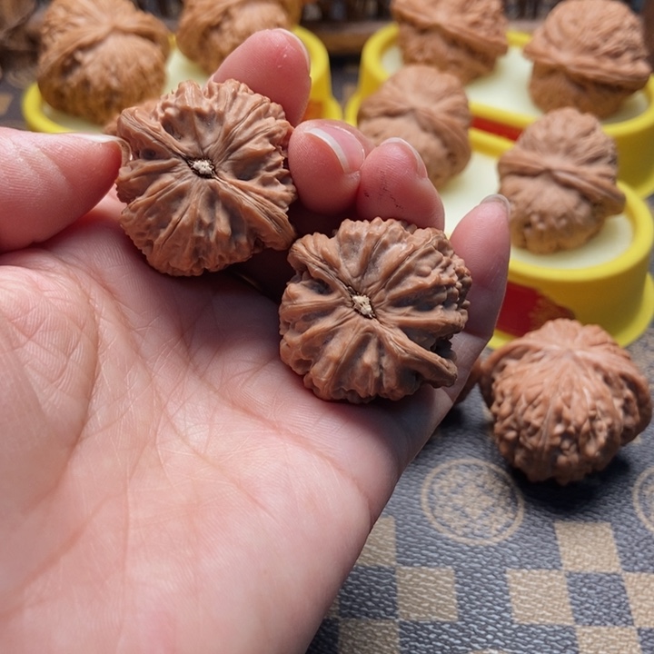 文玩核桃把件?*34白狮子