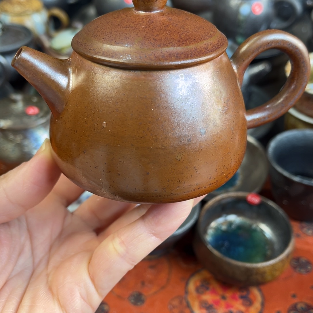 柴烧茶器主人杯杯柴烧瑕