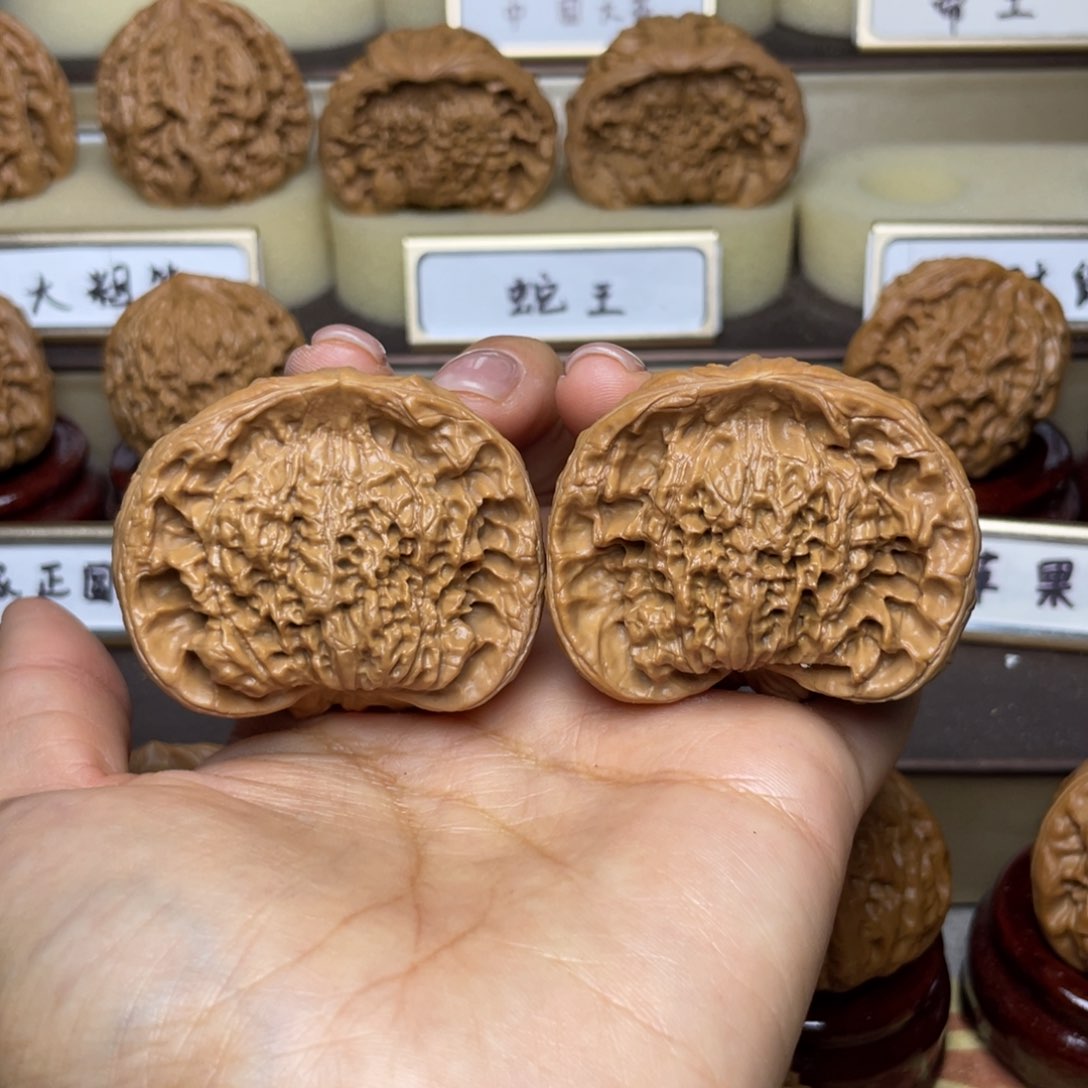 文玩核桃把件蛇王48左右