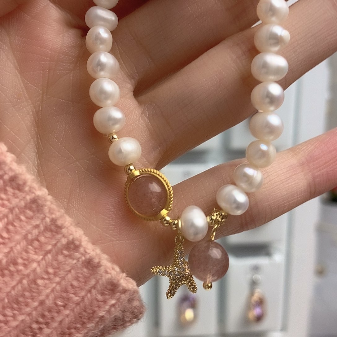 淡水珍珠颈饰合金