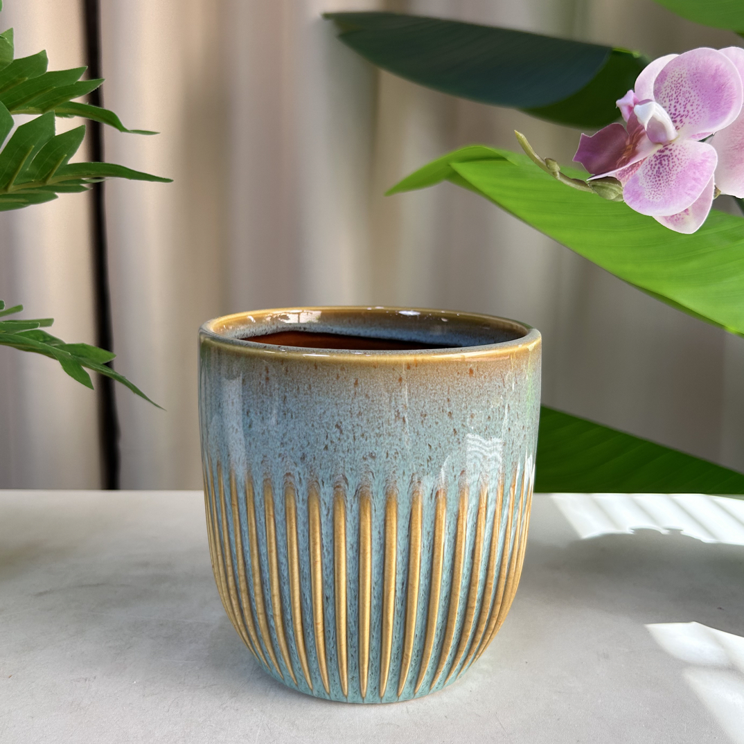 P7高13口12.5北欧风格花盆适合发财树绿萝蝴蝶兰等绿植花卉