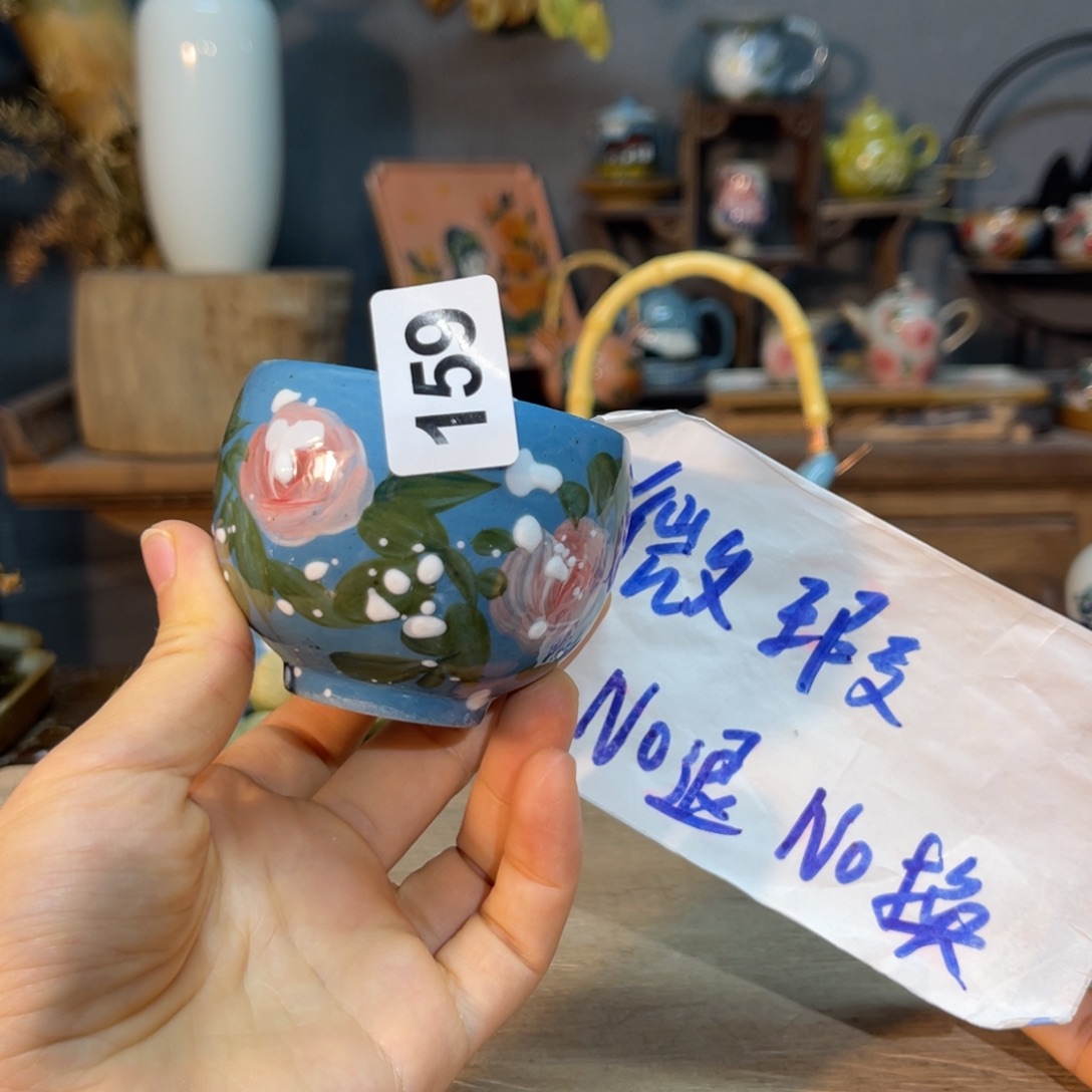 壶素浅陶瓷手工手绘