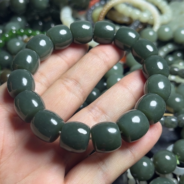 和田玉手串未镶嵌14