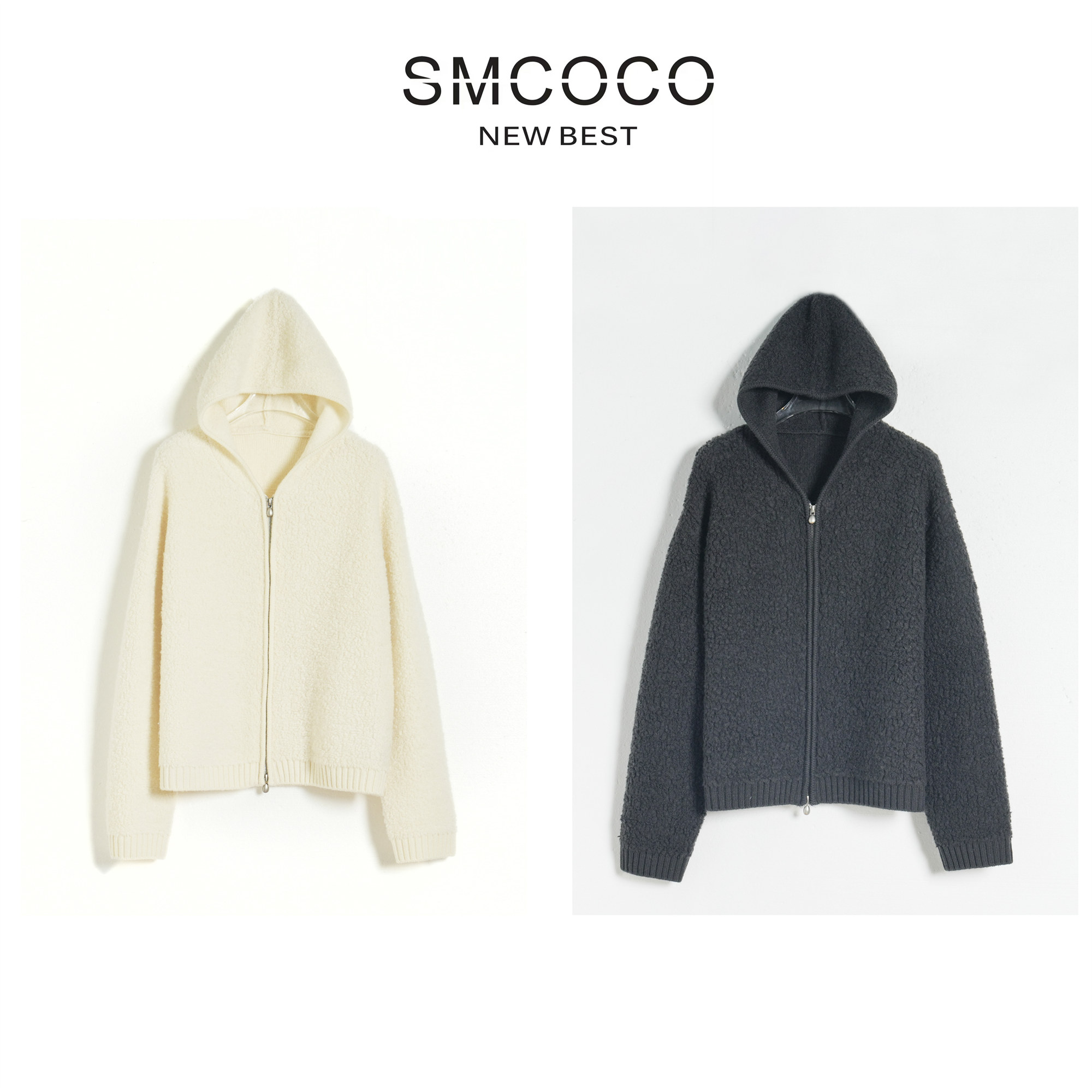 【秋冬新款】连帽羊毛圈圈休闲时尚简约针织气质百搭羊毛衫25102