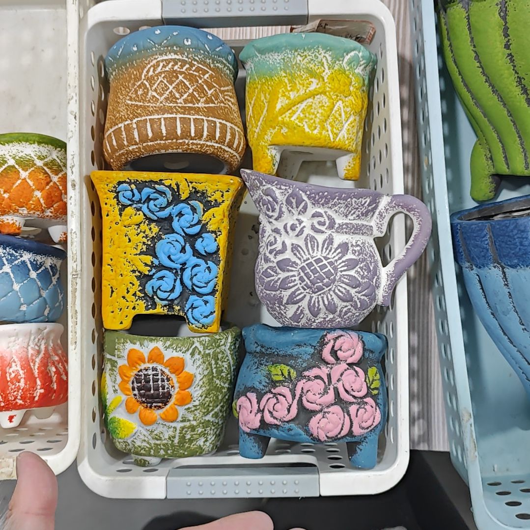 陶吸水透气的白陶花盆凑满12发货