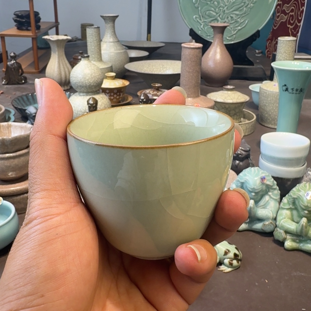 龙泉青瓷茶具微瑕