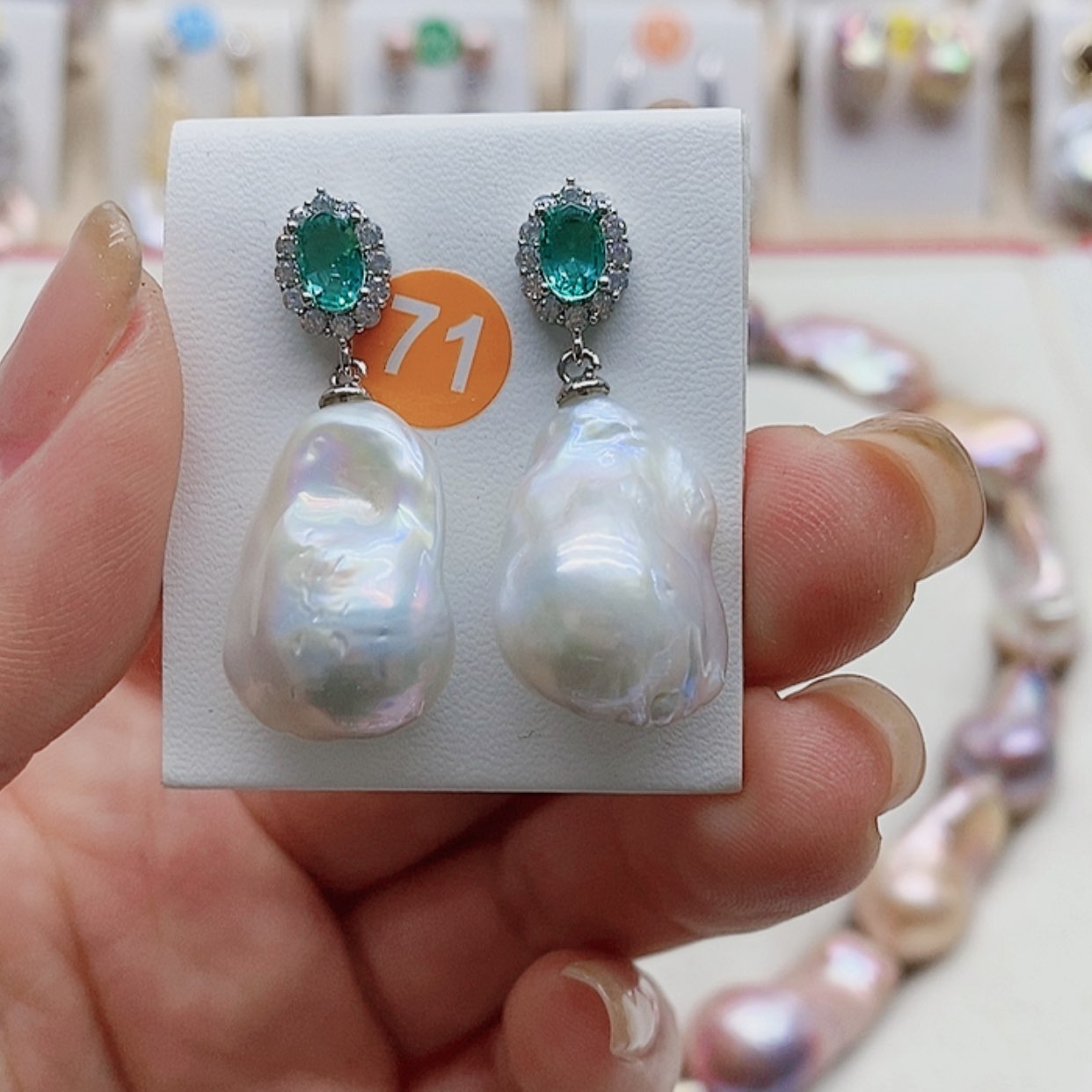 【闪购商品】淡水珍珠耳饰银S925镶嵌