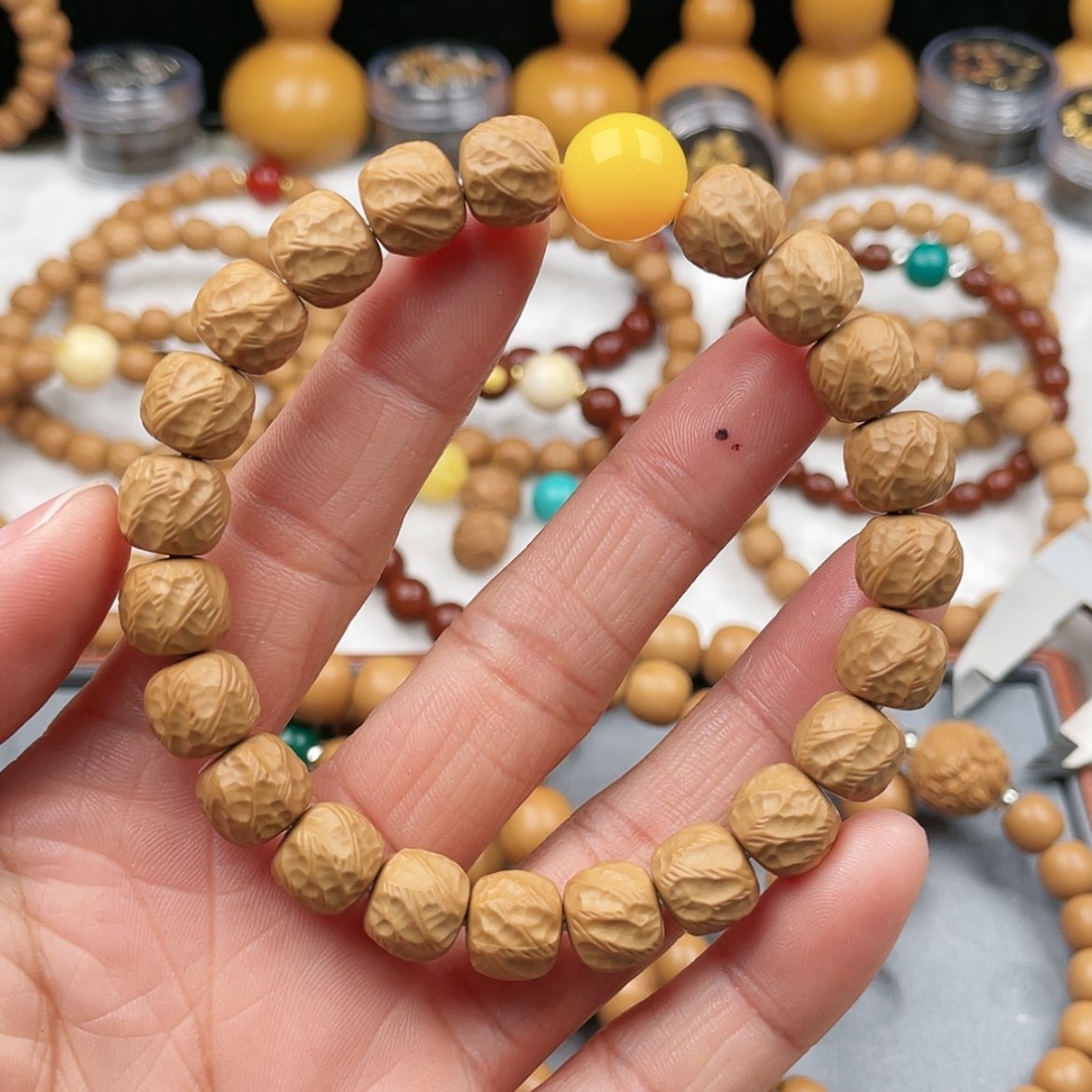 【闪购商品】猴头核桃手串孤****.猴头精品观山