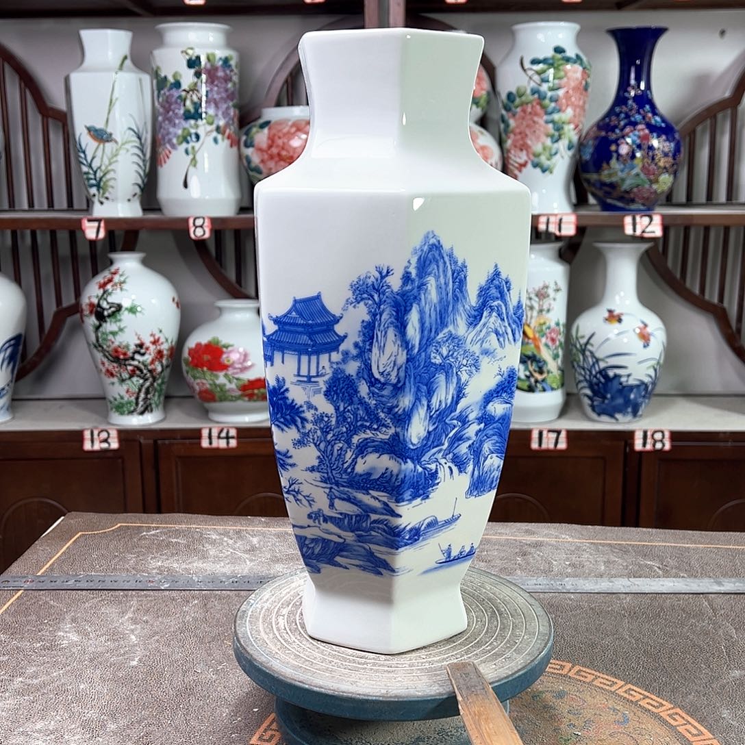摆件陶景德镇陶瓷6山水