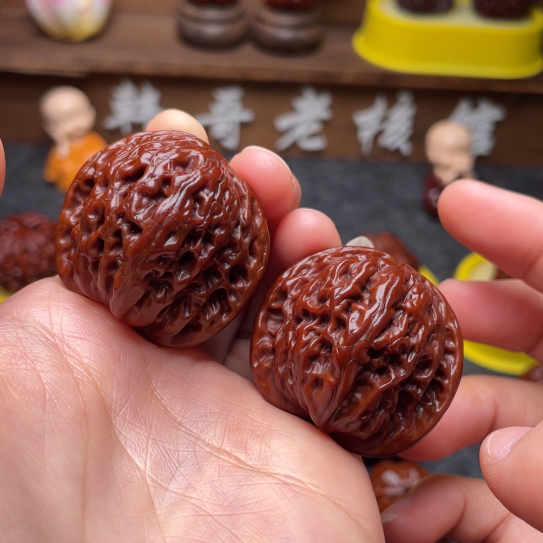 吊坠文玩核桃文玩核桃 手把件 磨盘 37