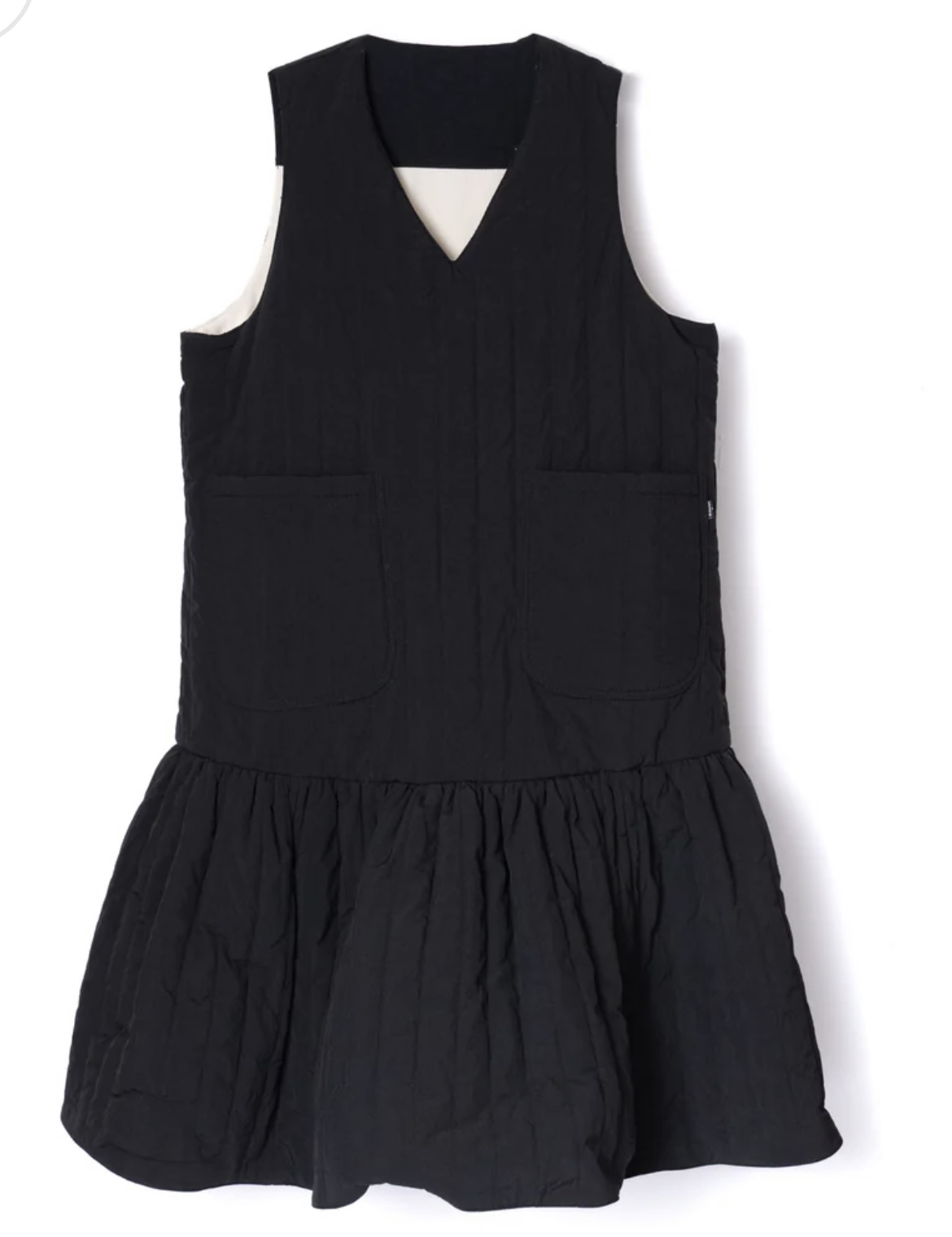 特价❗️冬季限定❗️日系Nontokyo V领无袖A字显瘦绗棉连衣裙