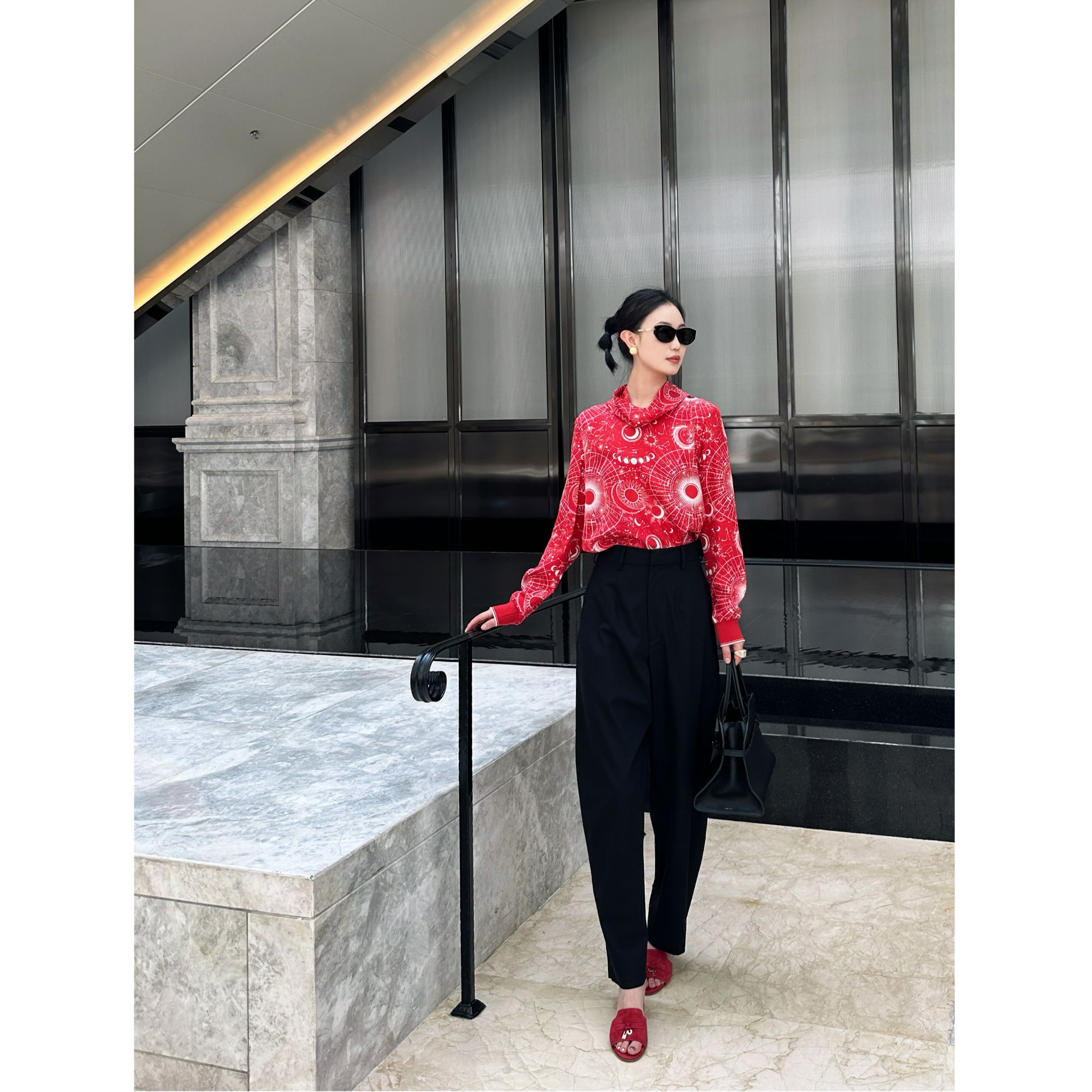 F3814气质西裤显瘦宽松轻薄垂感锥形长裤25SKZ200