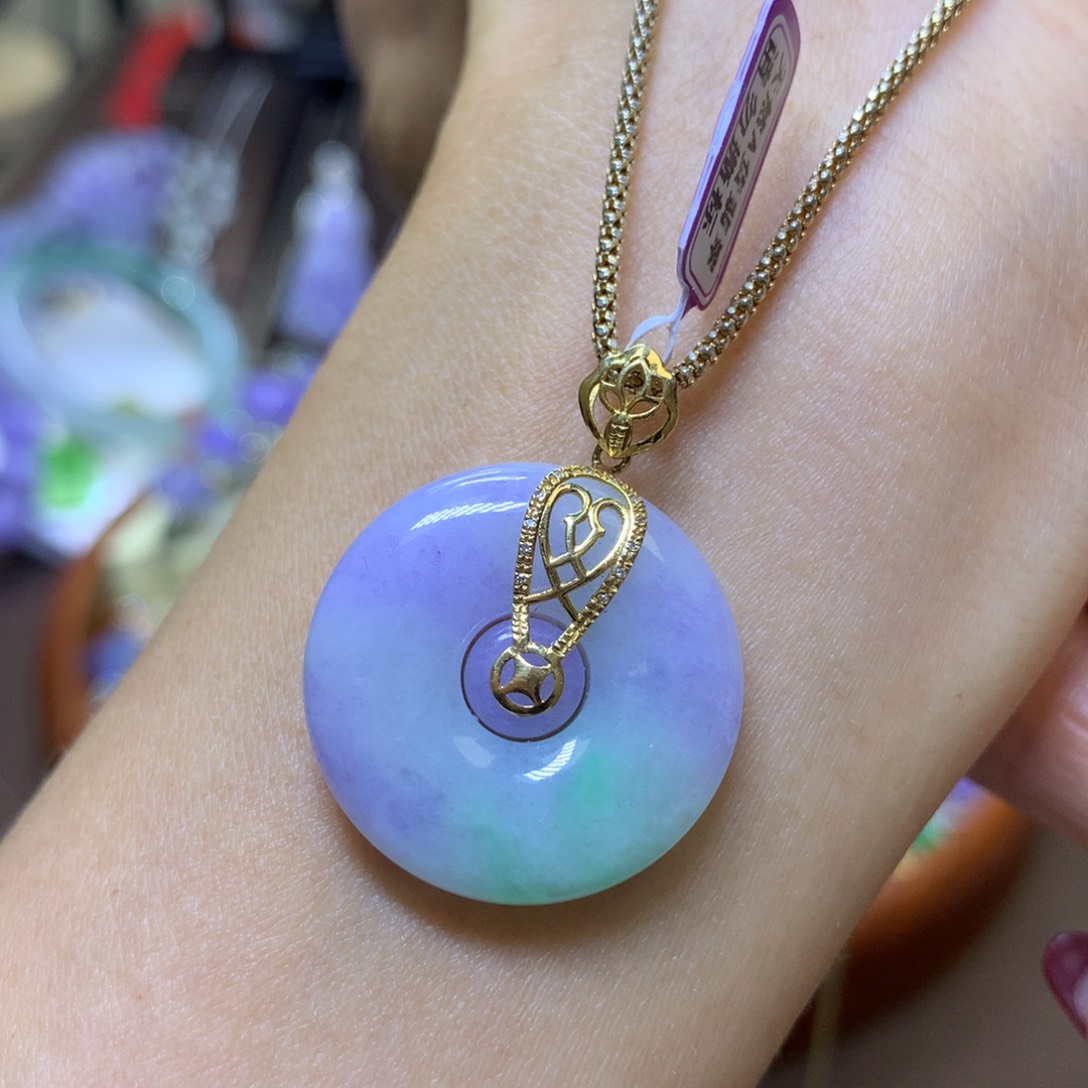 【闪购商品】翡翠颈饰18K金镶嵌翡翠