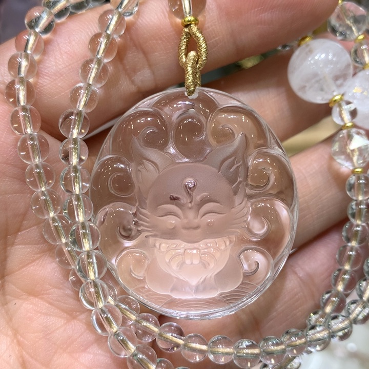 水晶颈饰未镶嵌天然