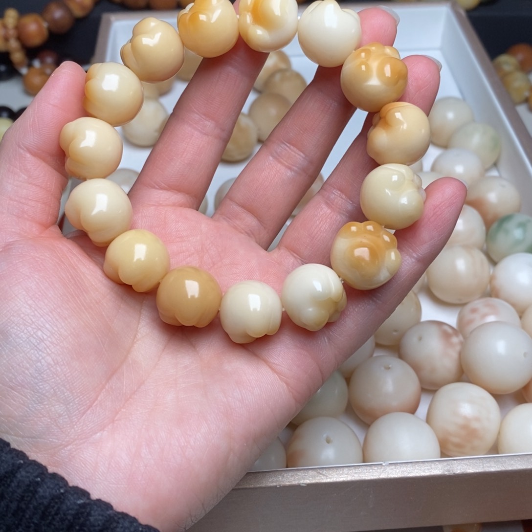 菩提根/象牙果手串炭烧猫爪默认微瑕不退换