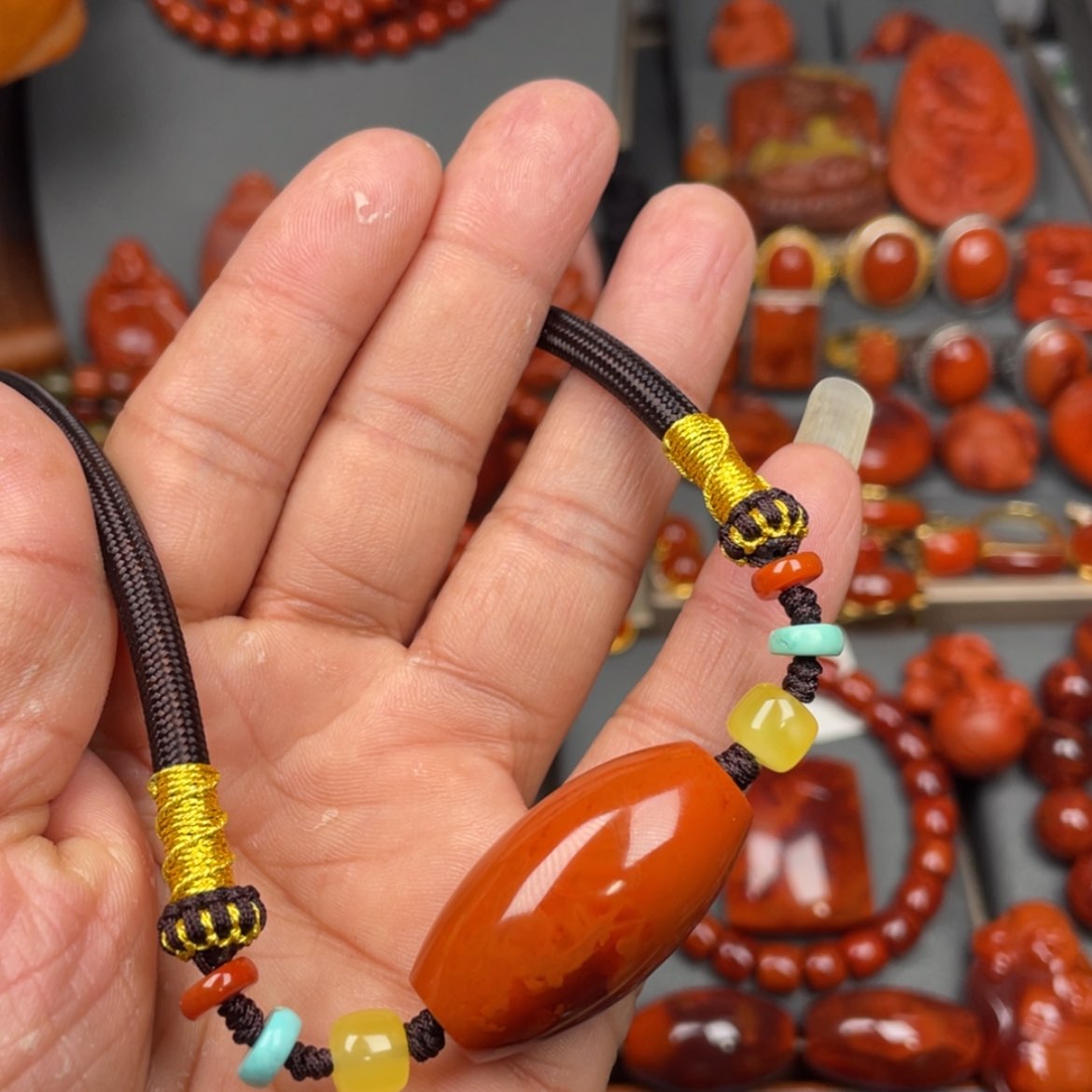 【闪购商品】南红玛瑙珠宝奇石未镶嵌吊坠