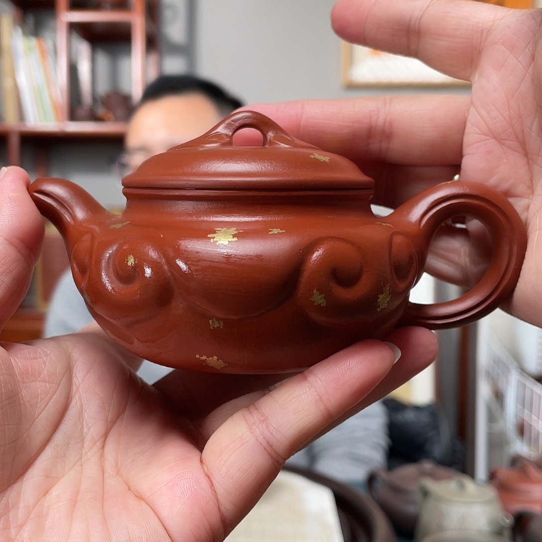 朱泥茶壶老朱泥仿古如意