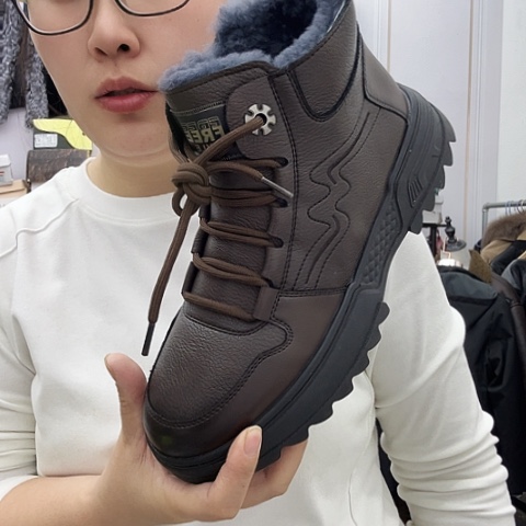 贝壳男士皮毛一体40码高邦靴