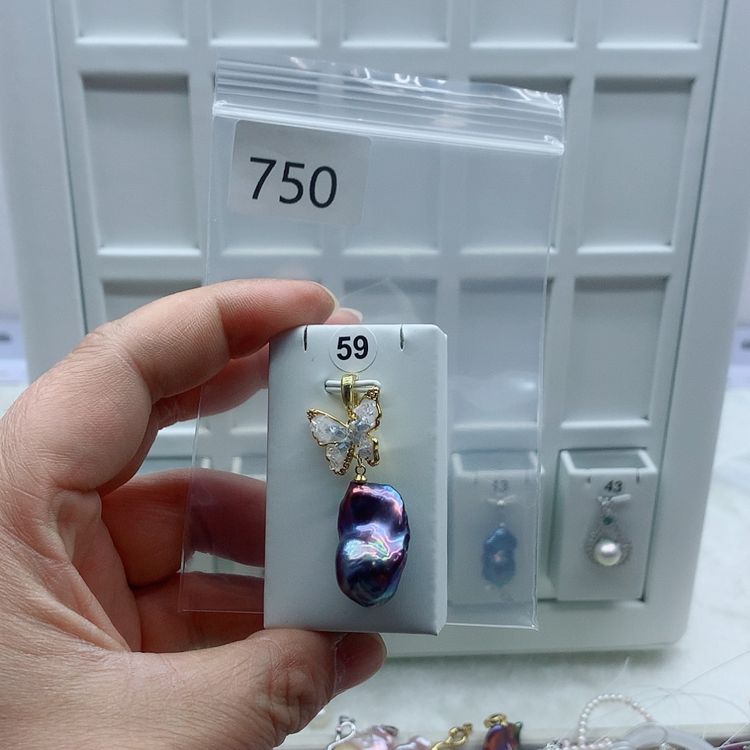 合金淡水珍珠吊坠(不含链)