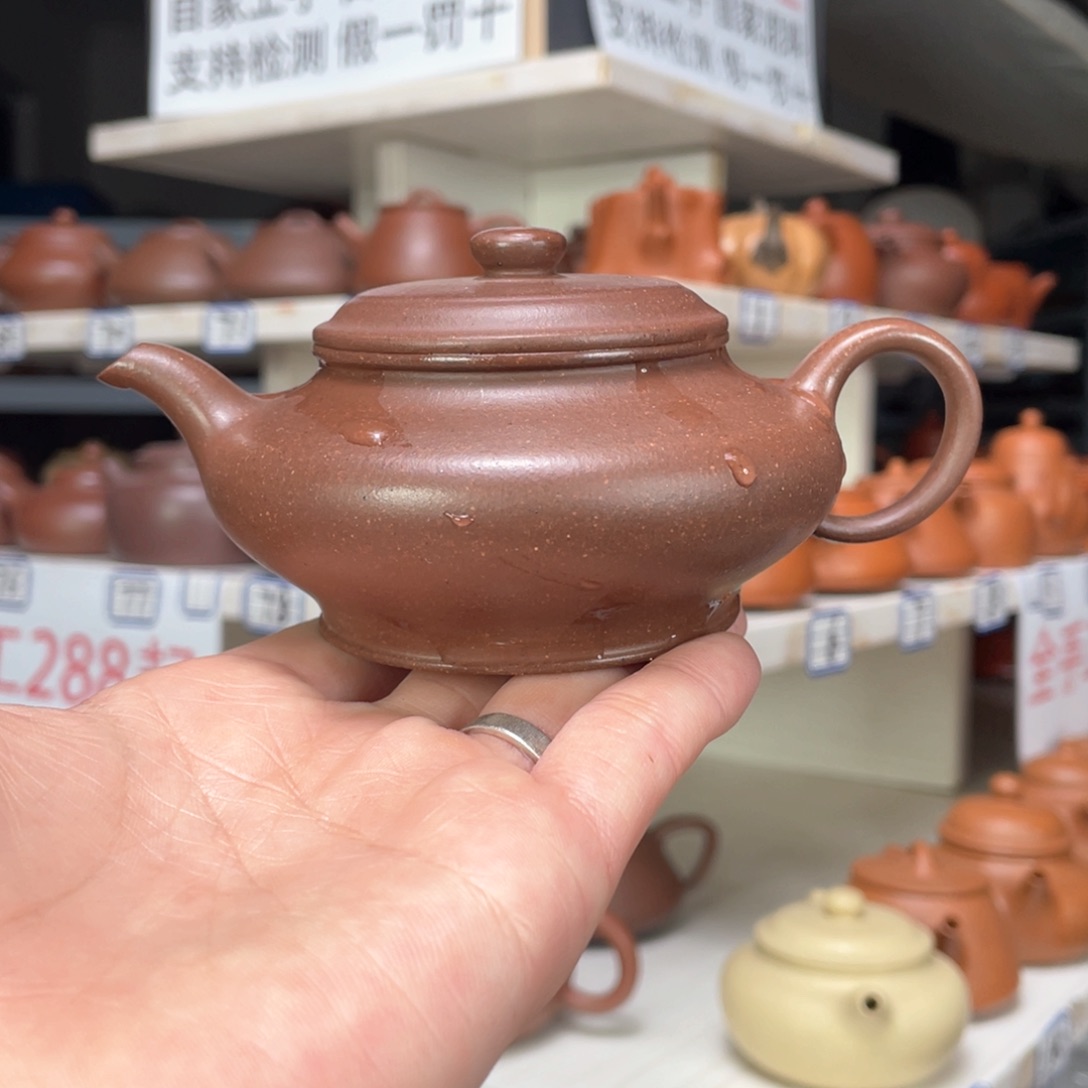 紫砂茶壶紫泥全手工180毫升