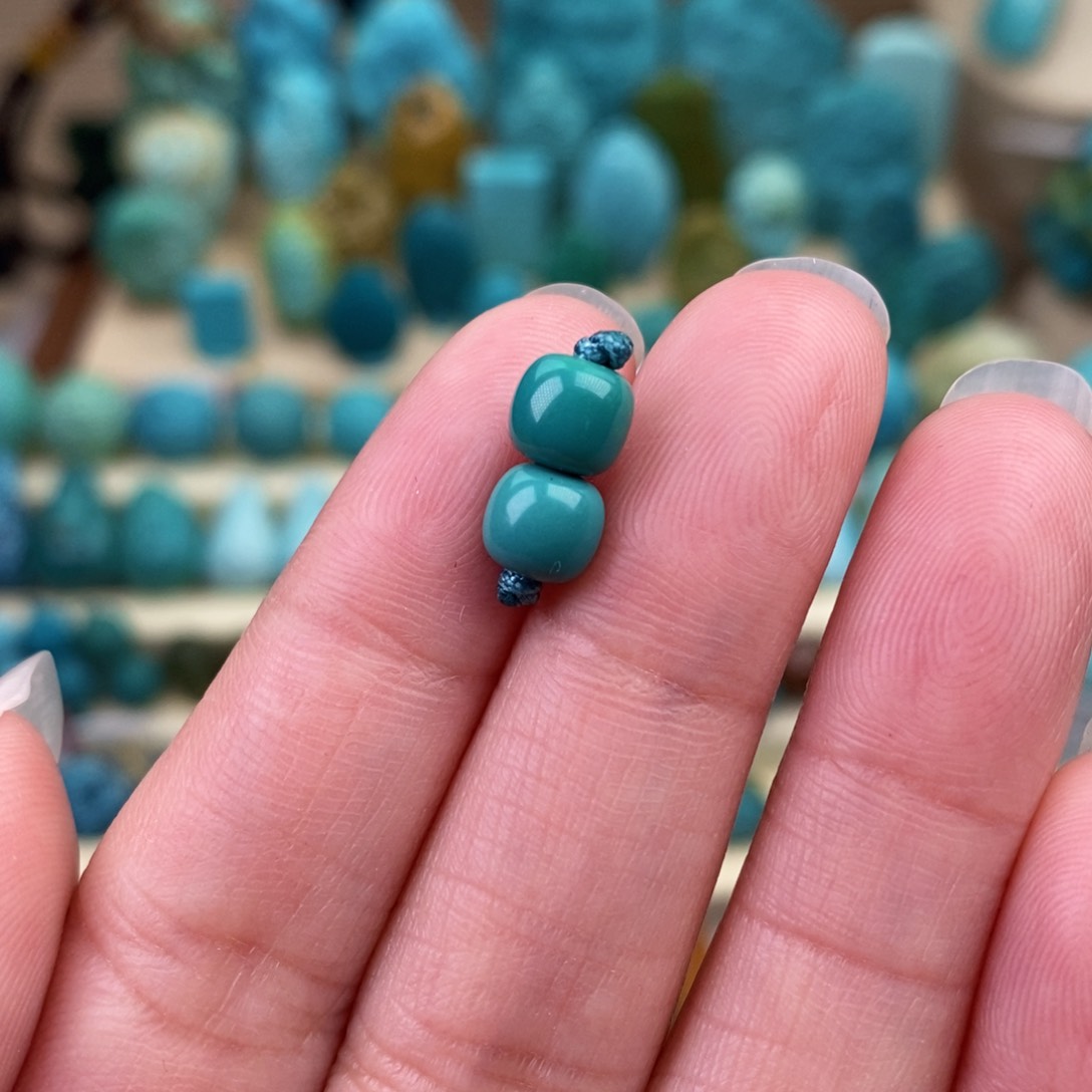 绿松石珠宝奇石未镶嵌6mm