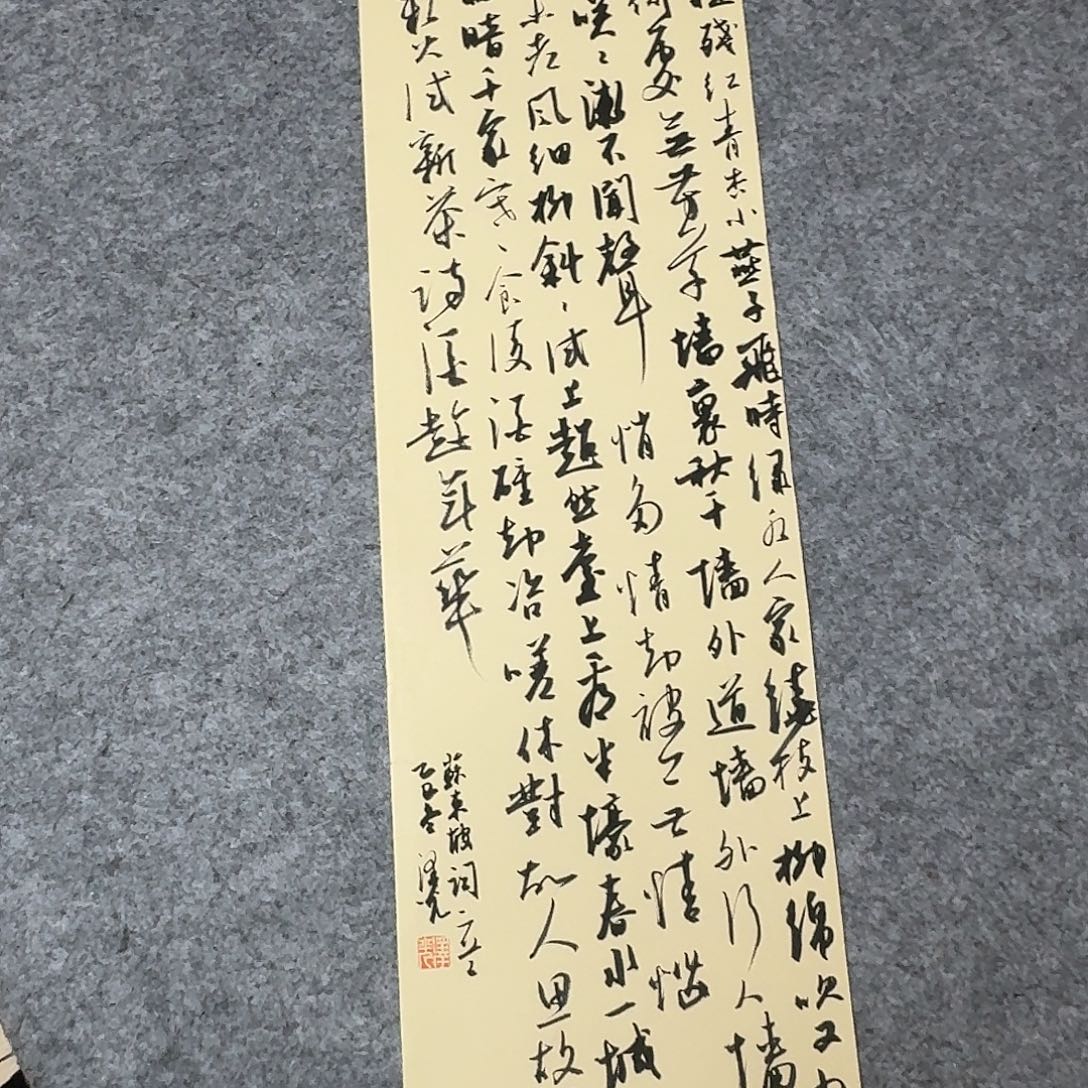 书法国展书家廖老师70×25