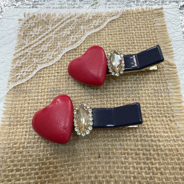 韩系东大门高级感爱心闪闪复古边夹女百搭头饰网红