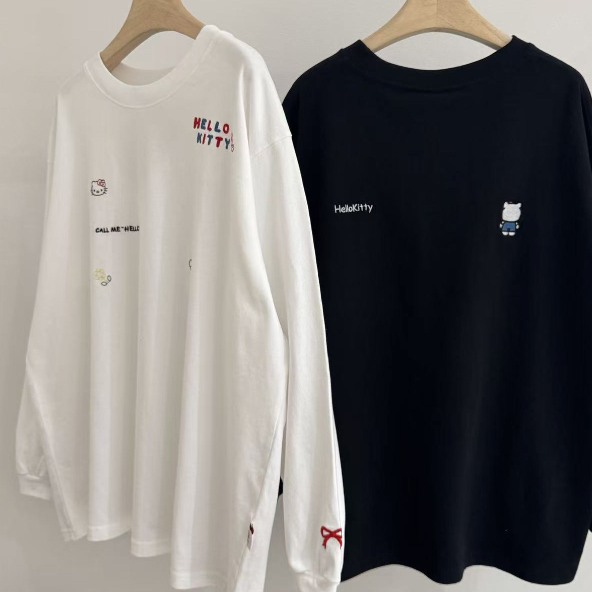 【编号100-199】大版女装宽松中长款卡通印花休闲短袖长袖T恤女上衣