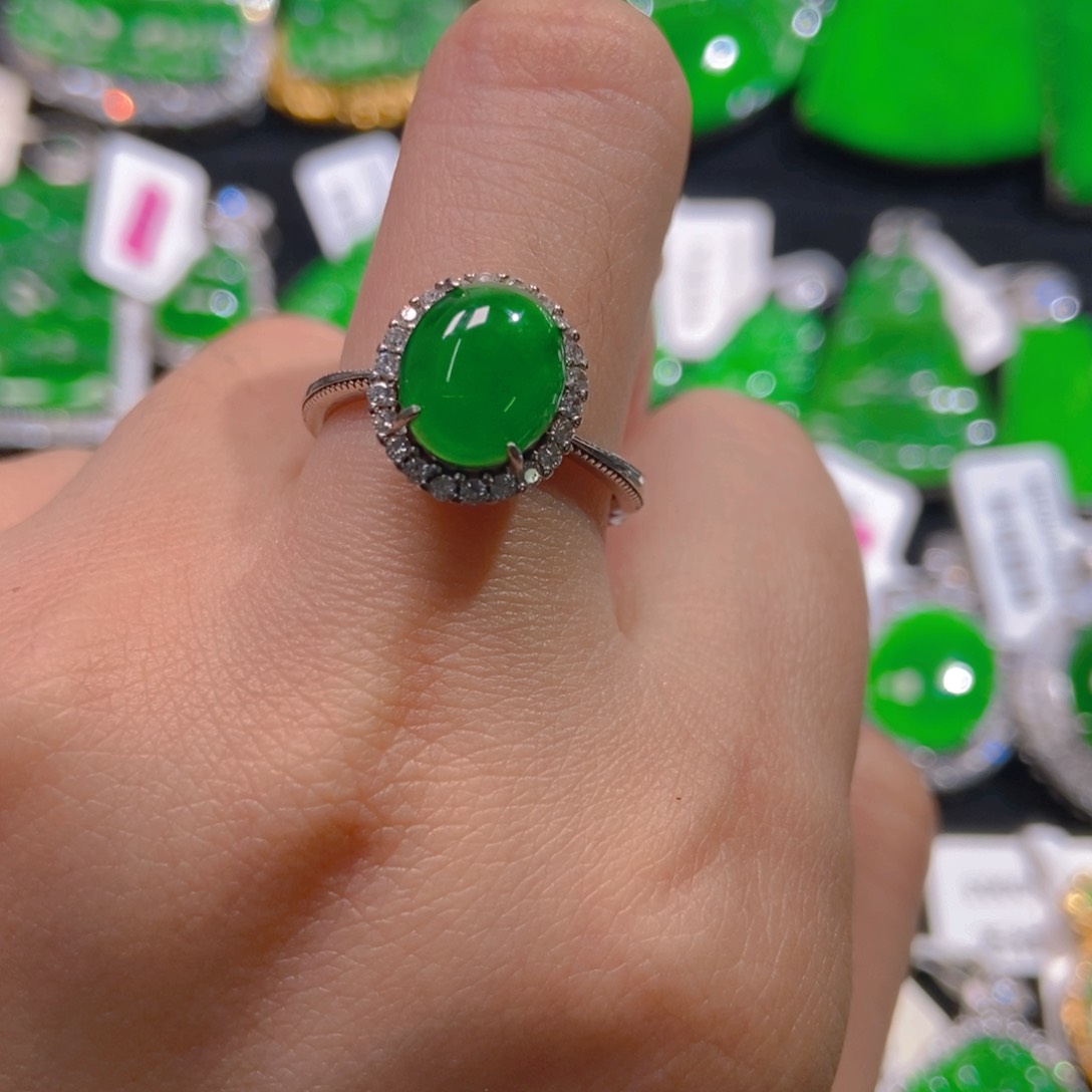 翡翠吊坠(不含链)银S925镶嵌