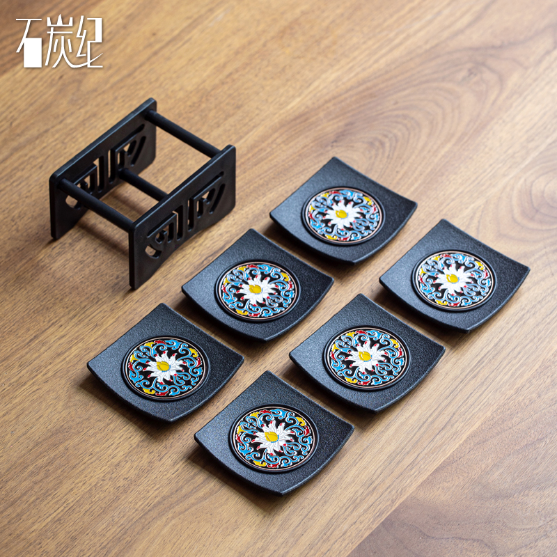 茶杯垫桌面底座杯垫隔热防烫功夫茶杯托垫日式家用会客茶道配件