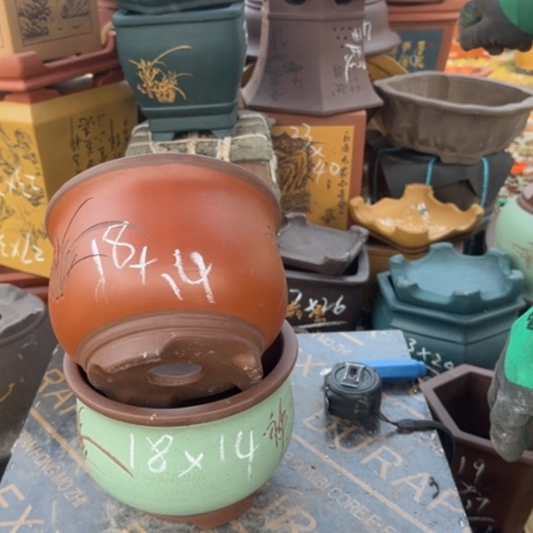紫砂花盆紫砂花盆盆景栽