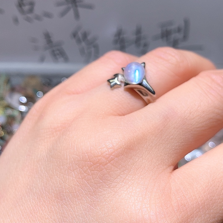 戒指水晶银S925镶嵌