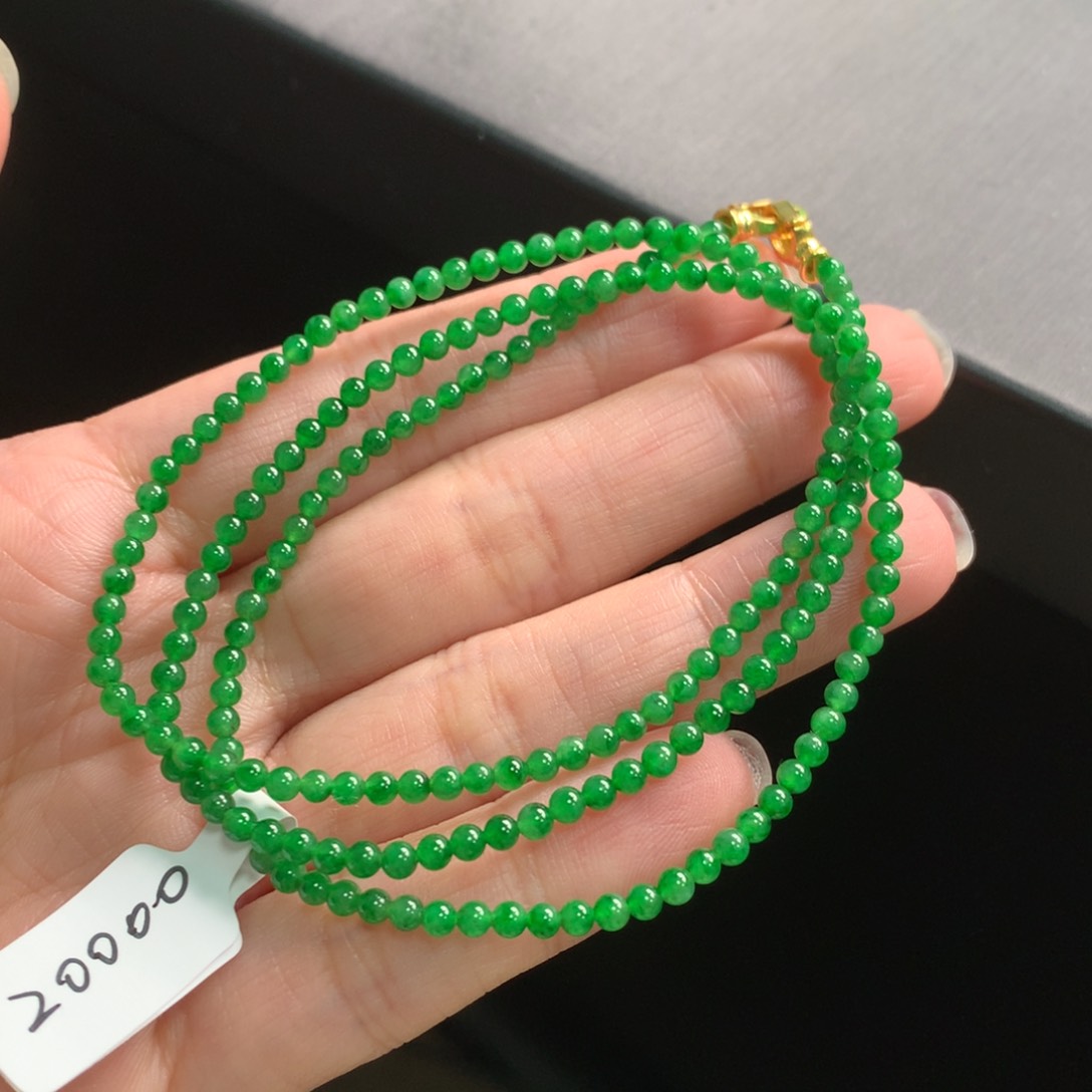 翡翠项链未镶嵌项链2.9mm