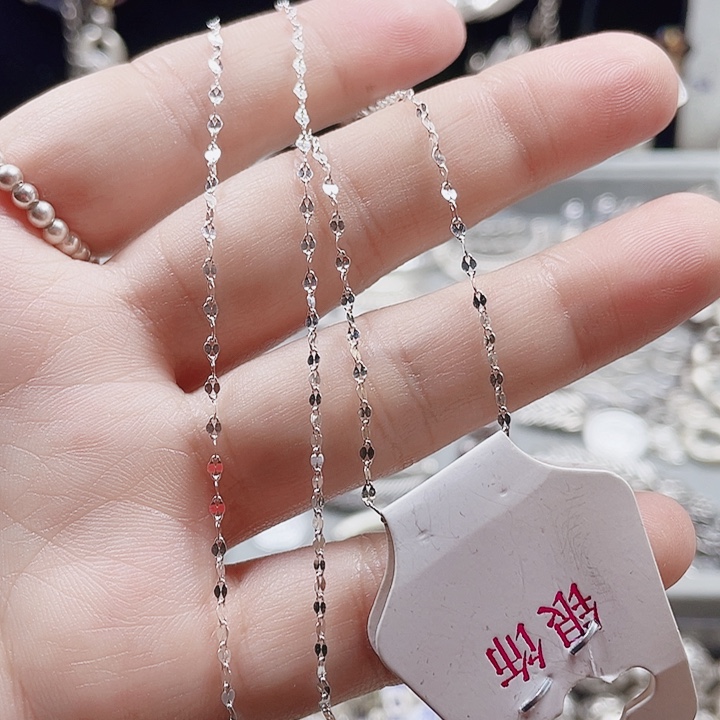 足银足银项链嘴唇链长50