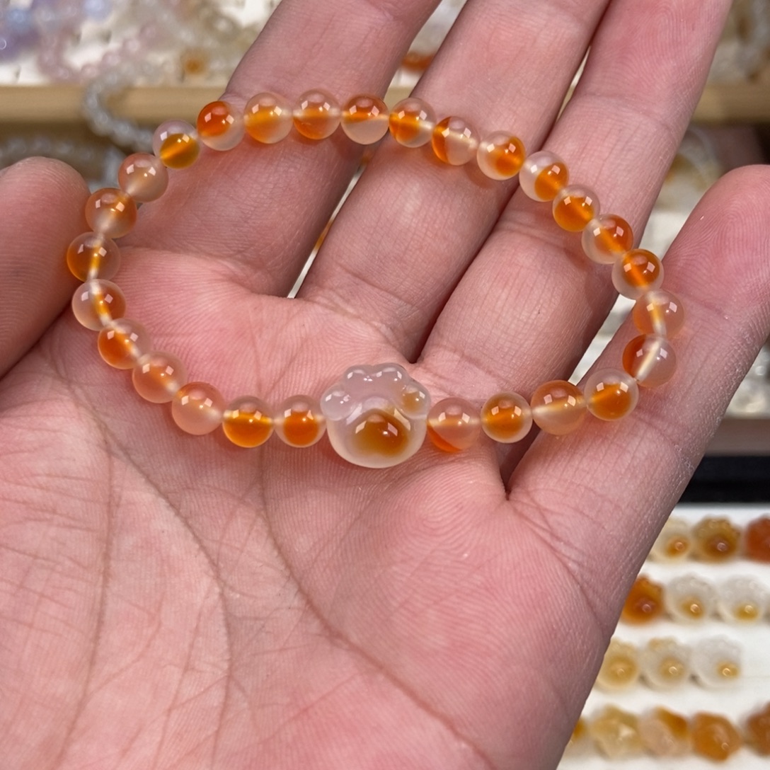 玛瑙/玉髓未镶嵌手链V4