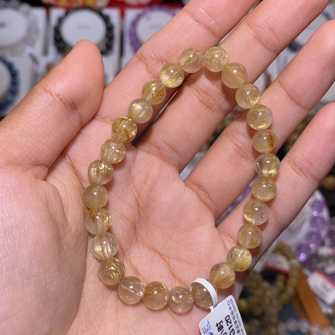 【闪购商品】发晶手串未镶嵌?**?金发7.2mm