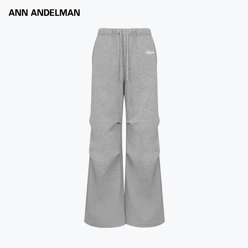 ANN ANDELMAN 25秋冬 时尚设计休闲抽褶小众宽松收腰抽绳工装卫裤