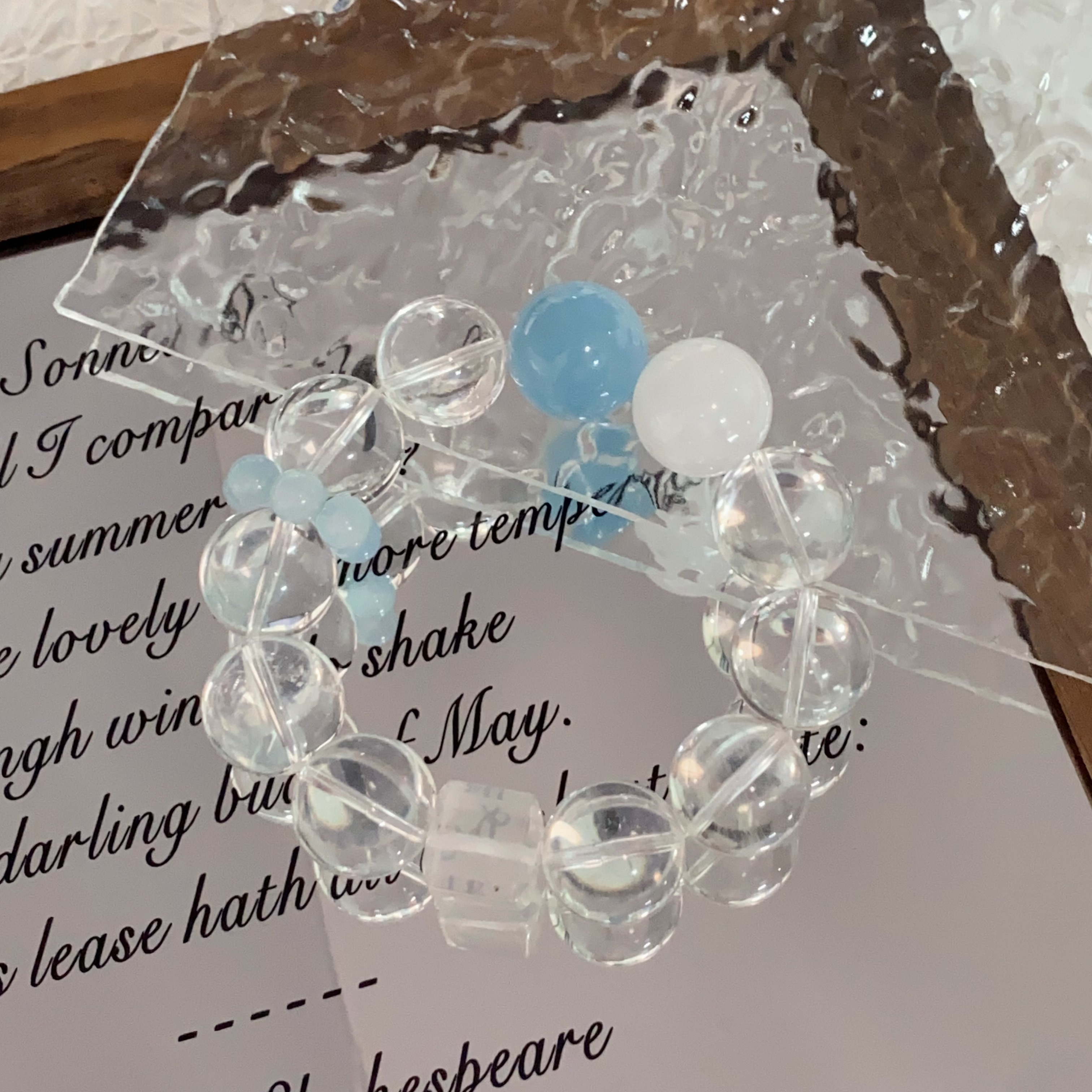 （拍2单）白水海蓝高级送礼女款时尚手串原创设计ZDYSJ00529