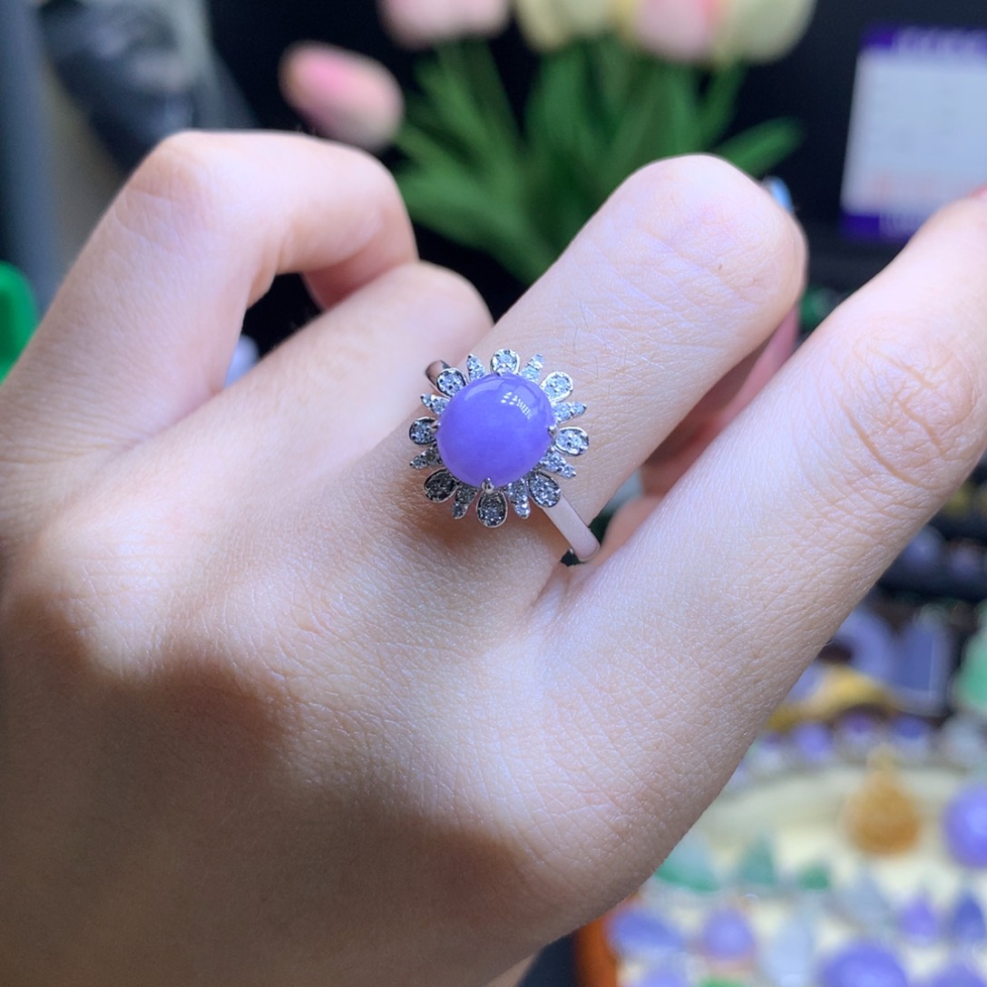 翡翠18K金镶嵌颈饰天然