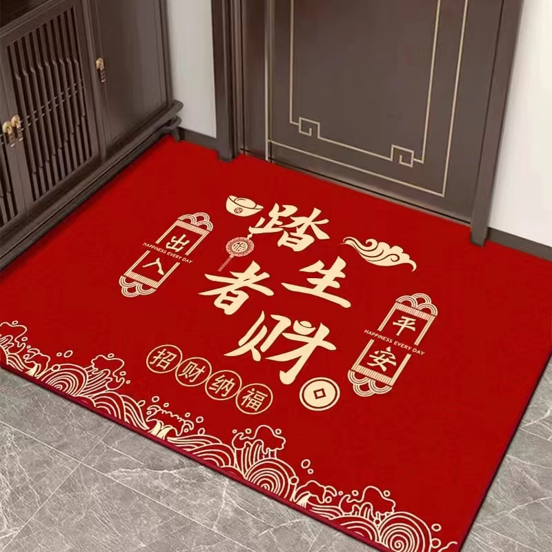 加厚红色防滑门厅大门口脚垫吸水防滑垫家用地垫垫子地垫入户门外