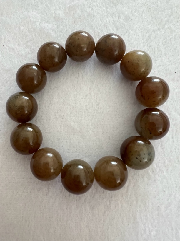 和田玉新疆糖料青花满天星手串15.5-16.0MM