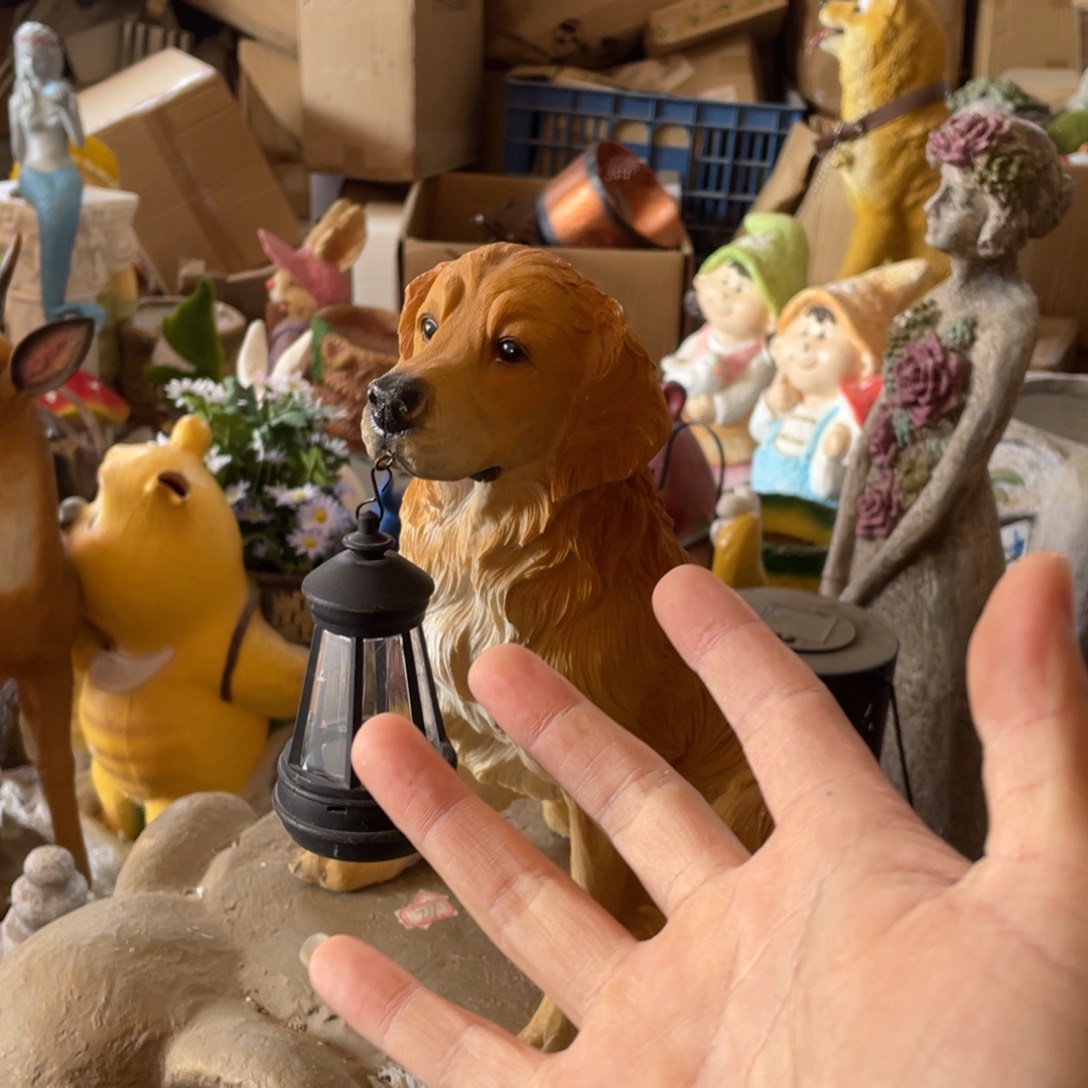 【闪购商品】树脂仿真金毛摆件