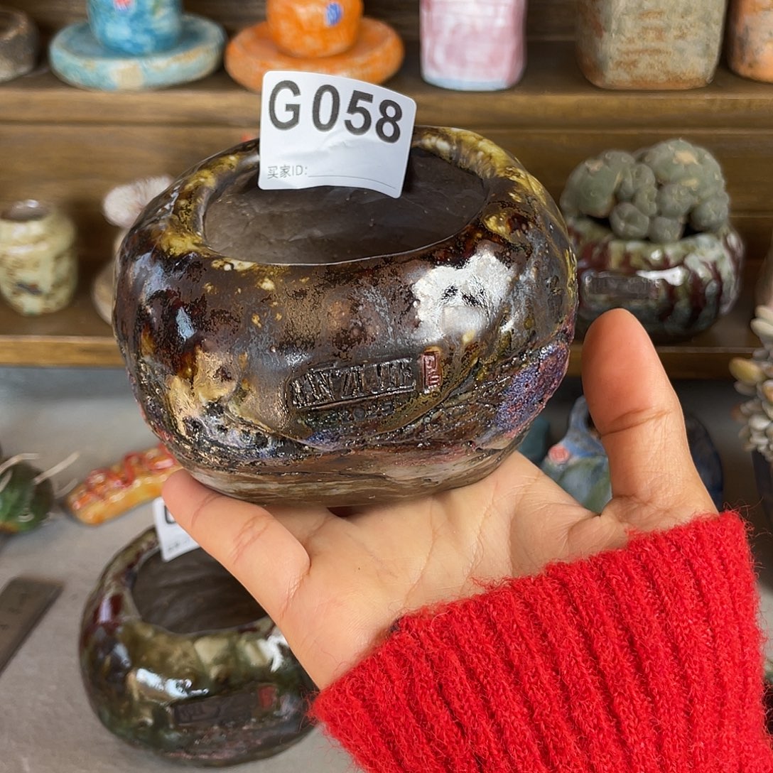 东***曦坛子姐花盆 蛋壳内口6.5左右 百搭