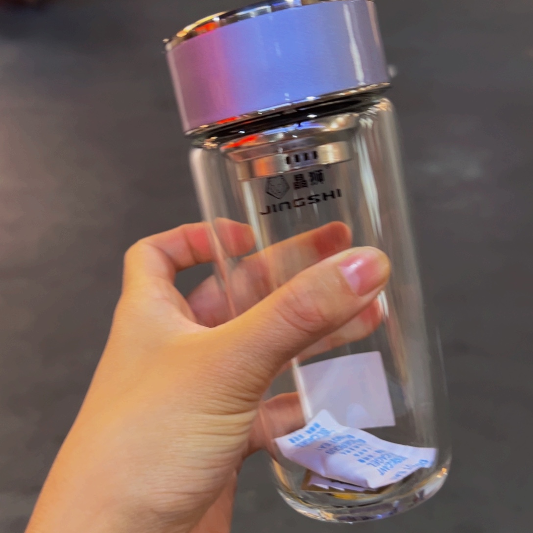 晶石单层烫手玻璃杯380➕杯套